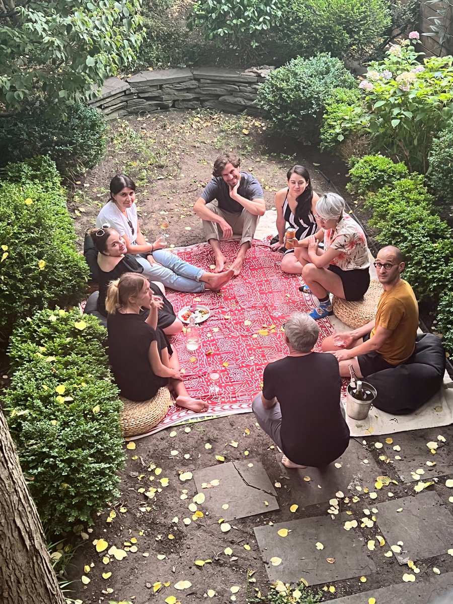 hartleylabnyu's tweet photo. A bittersweet moment in the Hartley Lab. Yesterday, we sent off @aliocohen with a Mediterranean barbecue, cooked up by @NGoldway, and a classic cake by @GailRosenbaum! We are so proud of you, Dr. Cohen, and we wish you all the best in your new position at @EmoryUniversity! https://t.co/Hvi42FVydW