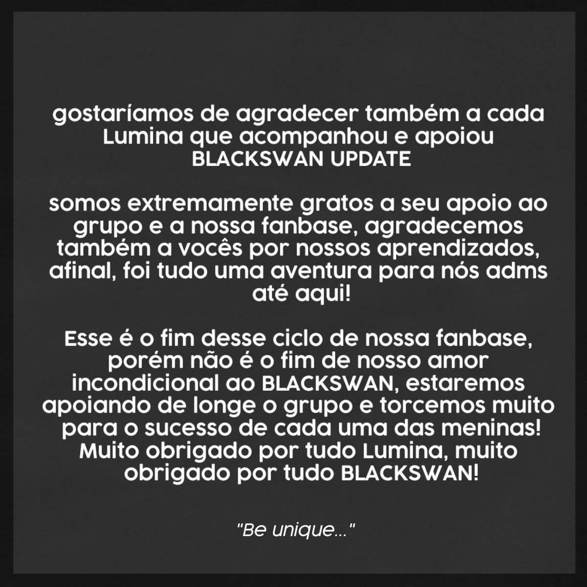 - Muito obrigado!❤️
#ThankYouLumina #Beunique #FuckYouDRmusic