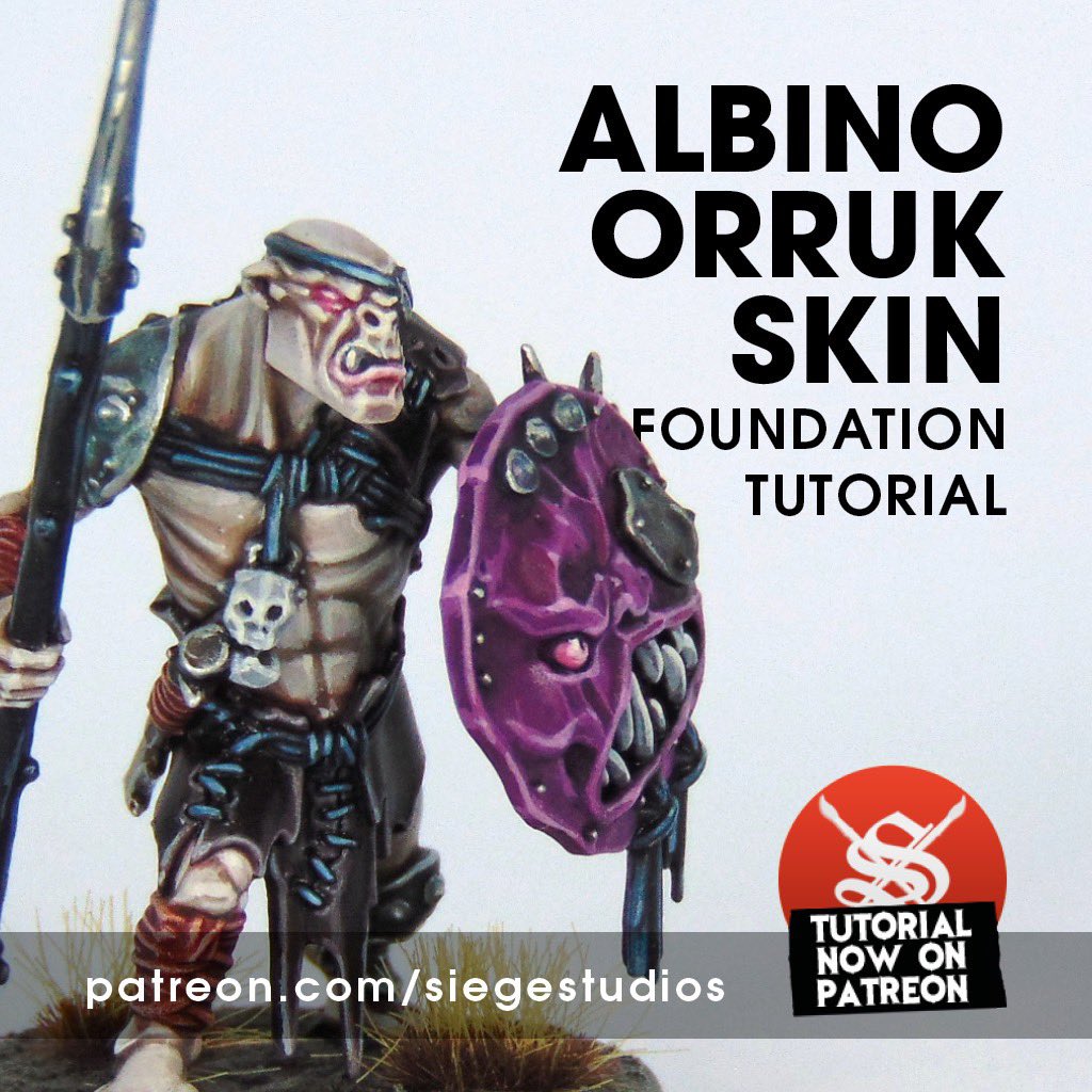 Siege Studios on Twitter "Albino Orruk Skin foundation tutorial now up