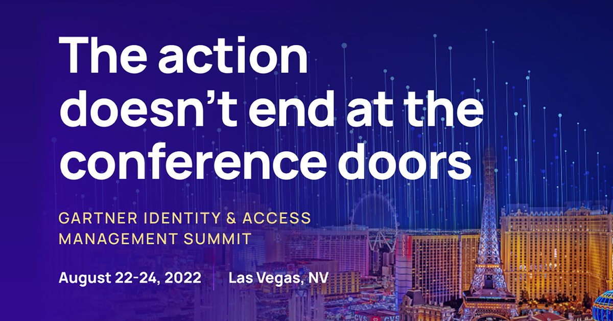 BytesIga's tweet photo. What’s ahead for #identity? We’re coming together to find out, next month at @Gartner IAM Summit.

Join us AUGUST 22–24 in Las Vegas, and get ready to go all-in:  https://t.co/SqPw7odTah https://t.co/Vd4nJbhGqL https://t.co/rMiaEjG3OW