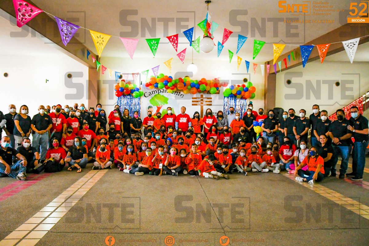 SNTESeccion52's tweet photo. Con gran entusiasmo dio arranque el Campamento infantil, sustentable, cultural y recreativo de la Sección 52 del SNTE
#SNTE52 #Sección52 #SNTE #JuntosPorLaNinezPotosina
#Compromiso
#TiempoDeCampamentoSNTE52
#HuelguistasDe1931
#NoParamos https://t.co/fIcNf1qnDf