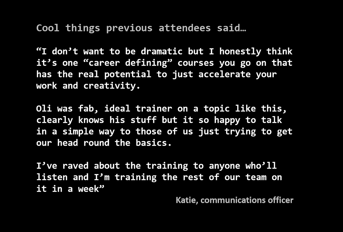 🥁💥 BIG NEWS - BACK BY POPULAR DEMAND 💥🥁 

'How to nail TikTok'

with <a href="/OliSHills/">Oli Hills</a> of <a href="/nonsensical_uk/">Nonsensical | The TikTok Agency</a> and me

Online webinars are nice
But they're not like the real thing

This 6 hour in person workshop includes making new TikToks
6 October
#Brum

orlo.uk/3siqF