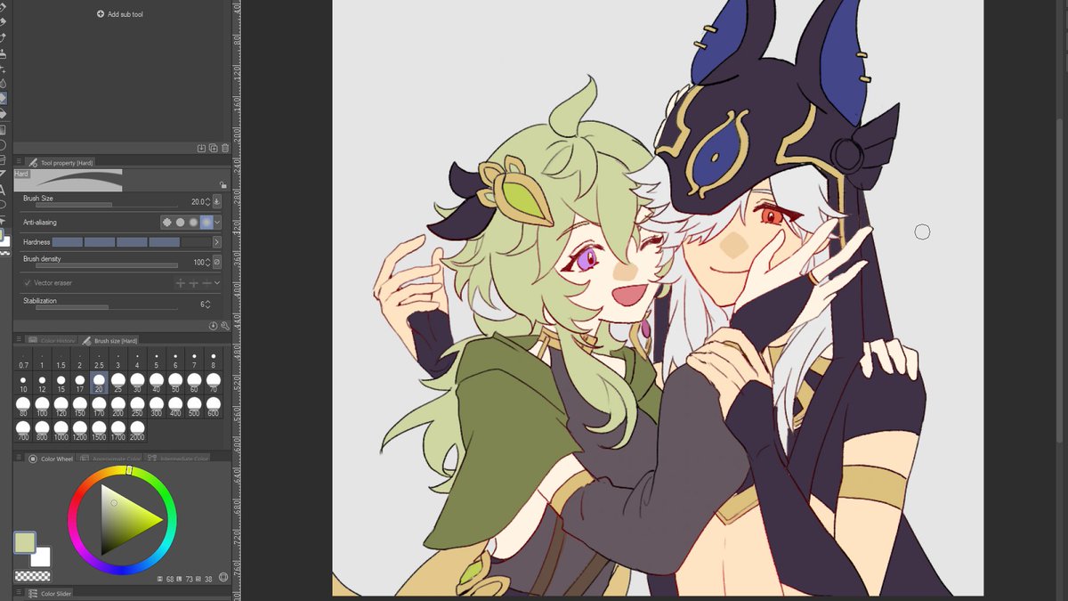 Elemoni1's tweet photo. New island, new OTP!
Cyno &amp; Collei https://t.co/yxb5dVB5cO