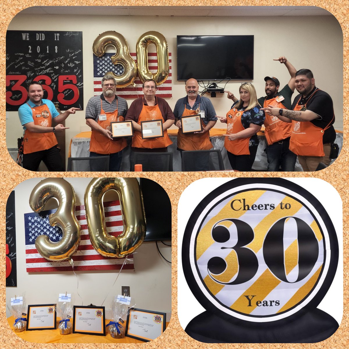 Congratulations to Craig, James, and Ron's 30th anniversary! We are so grateful to have you guys on our team. Cheers to 30 years! #HomeDepot <a href="/THDShawnJenkins/">Shawn Jenkins</a> @ChrisP_THD_6533 <a href="/ventura1327/">Elisabeth Ventura</a>