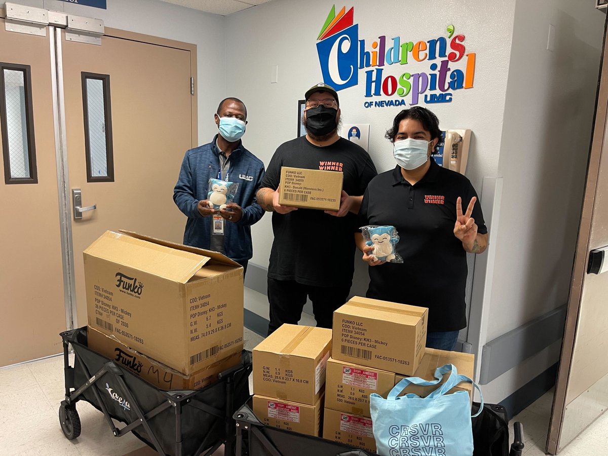 thewinnerwinner's tweet photo. Today we donated 145 Funko Pops and Plushes from our players to our local children hospital as part of our Claws for a Cause program! Love having a community that is excited to give back! #clawsforacause #giveback https://t.co/WXcjPmi3Fs