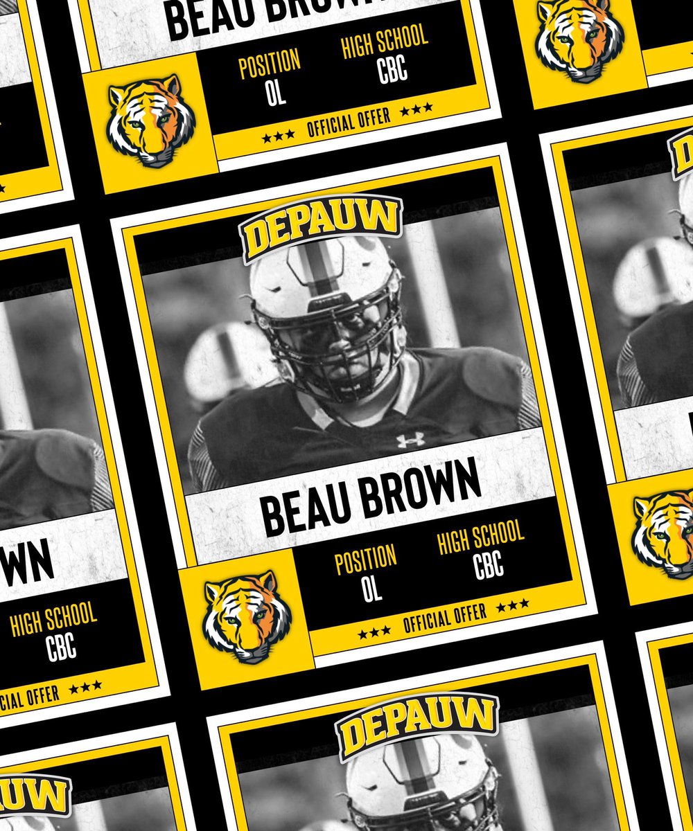 After a great talk with <a href="/CoachRutledge76/">Coach Rutledge</a> I am beyond blessed to receive an offer from DePauw University!!!⬜️🟨⬛️ <a href="/DePauwTigersFB/">DePauw Football</a> <a href="/ScottPingel10/">Scott Pingel</a> <a href="/conkohl/">Connor Kohlschreiber</a> <a href="/Damoneycoach/">Cornell Robinson</a>