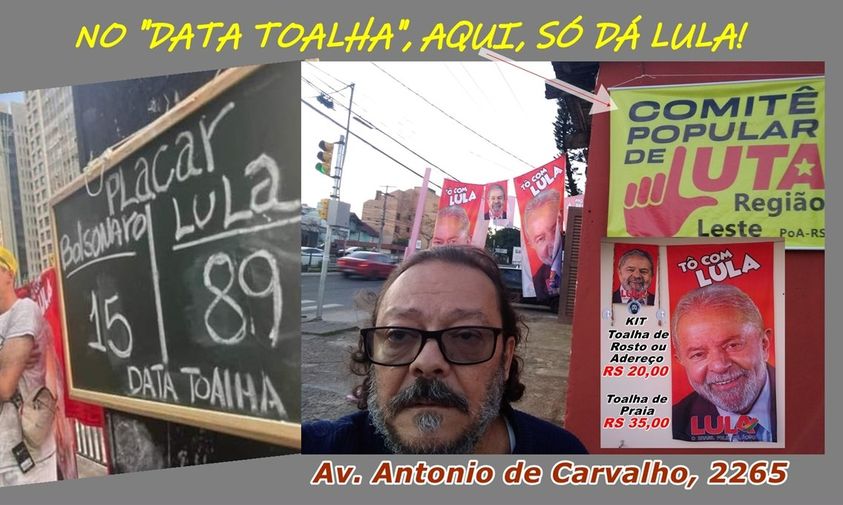 DataToalha: No #ComitêPopulardeLuta da Zona Leste de Porto Alegre 'Ganhamos no placar mas também no preço', diz o @jairobock ! #LulaNoPrimeiroTurno . E em todo o Rio Grande é #LulaOlivioPrettoRuas #PalavraDeGaucho