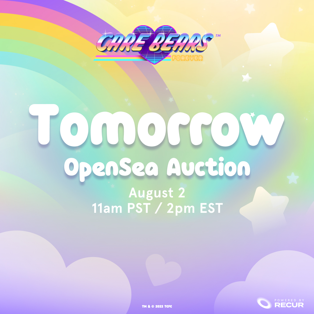 carebears_nfts's tweet photo. #CareBearsNFT is set to hit @opensea tomorrow! 🐻🌈

Soon, you'll be able to bid on 3️⃣ new rare mystery bears that are exclusive to the metaverse and won't be available in the main drop 😯

Get ready to band together at the link below! 💗

https://t.co/DMJLqyVrvc https://t.co/JRiq5U0lOd