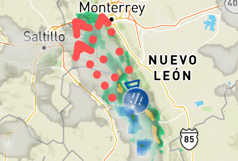 cabellojesus09's tweet image. Asi se están desplazando las Tormentas Fuertes en #NuevoLeón de Sur a Norte de #Galeana a #SantaCatarina NL 14:28 hrs @PabloGCadena @sergio_alvizo @Cicmty @MAGS_SP @cruz @ALFA070326 @jeckk84_aguila @CoahuilayTexas @wp1957