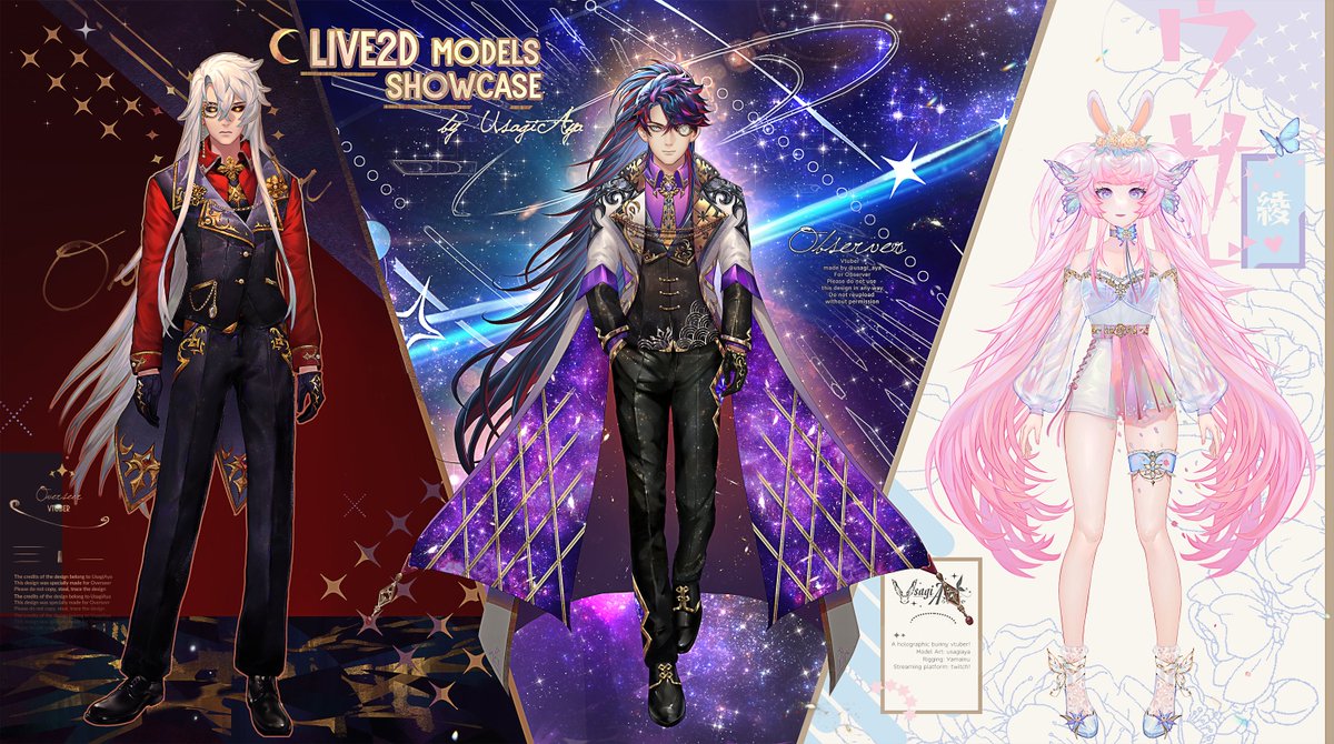 usagi_aya's tweet photo. My Live2D models so far!~ I'm working on another model so hopefully soon I can update the family picture heheh c:
#Vtuber #VTuberEN #digitalart #VTuberUprising https://t.co/leXiwf94rh