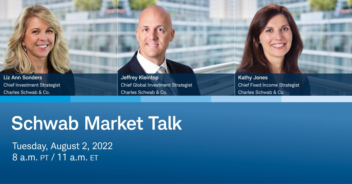 Advisors, got questions about market volatility and the economy? Register for the 8/2 Schwab Market Talk and submit your questions today. Live attendance qualifies for CFP or CIMA CE. See you there!
