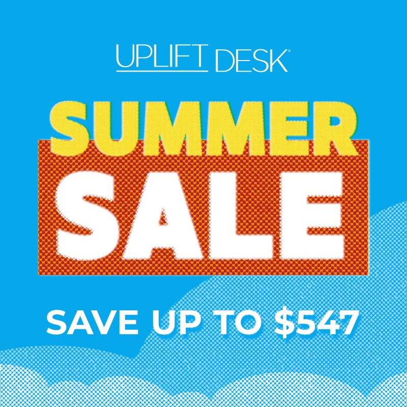 UPLIFTDesk's tweet photo. Shine bright with our Summer sale! Save up to $547 on UPLIFT standing desks. See all deals!