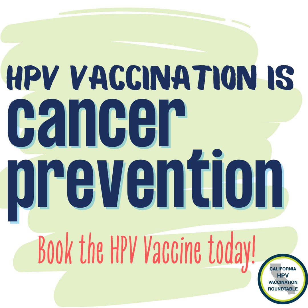 It’s California HPV Vaccine Week! Now is the time for parents to catch up their children on recommended vaccines, including the HPV vaccine. #CaliforniaHPVFree #caHPVvaxweek