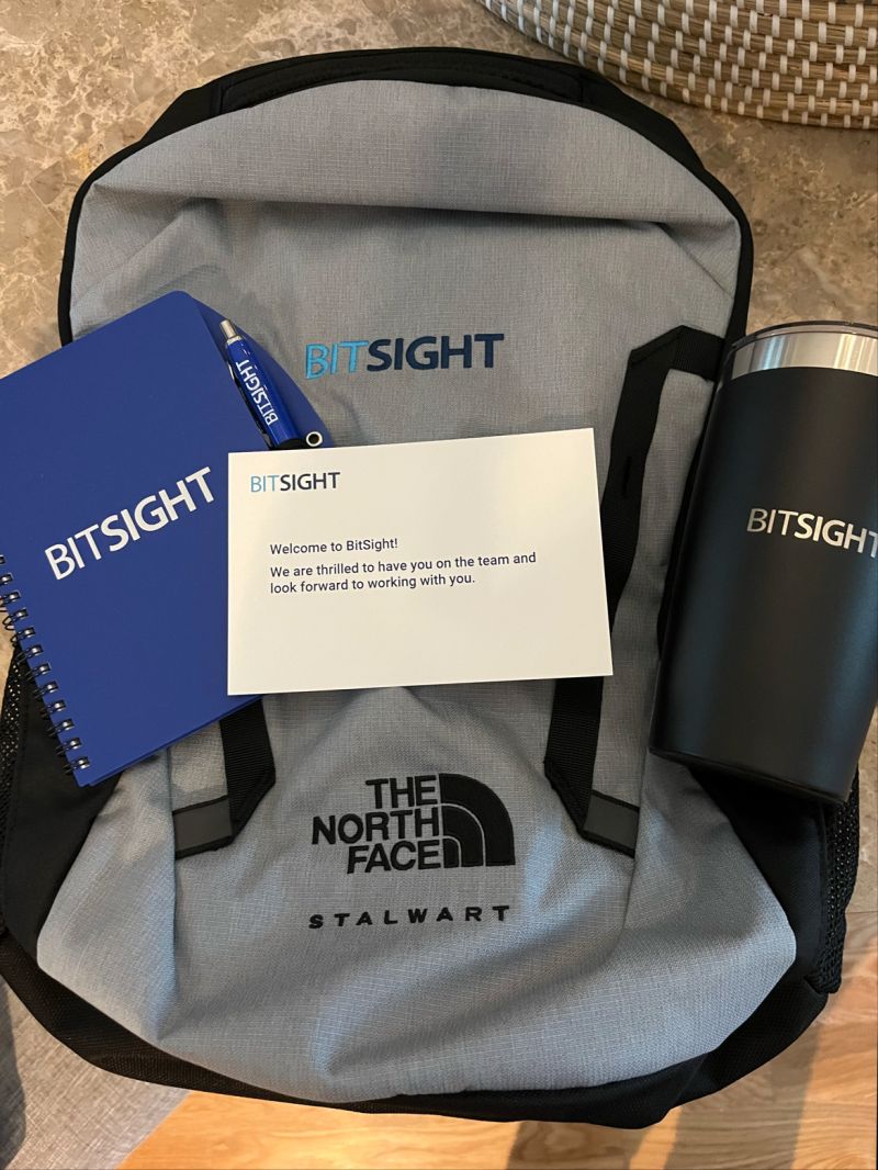 Bitsight's tweet photo. There’s nothing like receiving your brand new BitSight swag pack in the mail 📦. We hope that all of our new #BitSighters and summer interns are enjoying their new goodies. We are thrilled to have you all on the team. #thebitsightway #bitsightculture https://t.co/p1N9nAsPyE