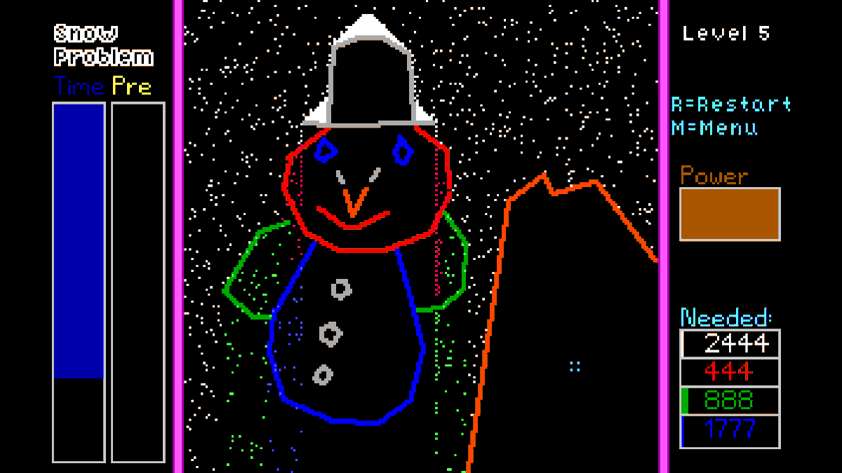 IndieGameNews1's tweet image. Created an absolutely evil level featuring a snowman. Thanks to @berkesayil for ideas on this one.
#indiedev #SnowProblem