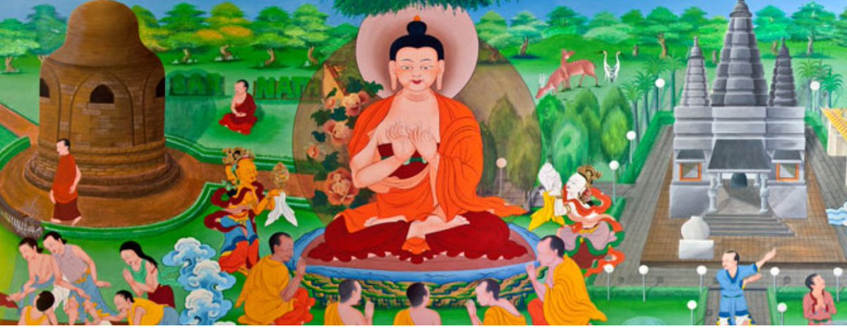 Celebrating the First Turning of the Wheel! May love and wisdom continuously spin forth from this teaching. May everyone who sees this even for a moment find healing, help, and hope. 
Bows of delight. Heart Homage. 🌷🌺🌷🙏🏾🌳🙏🏻