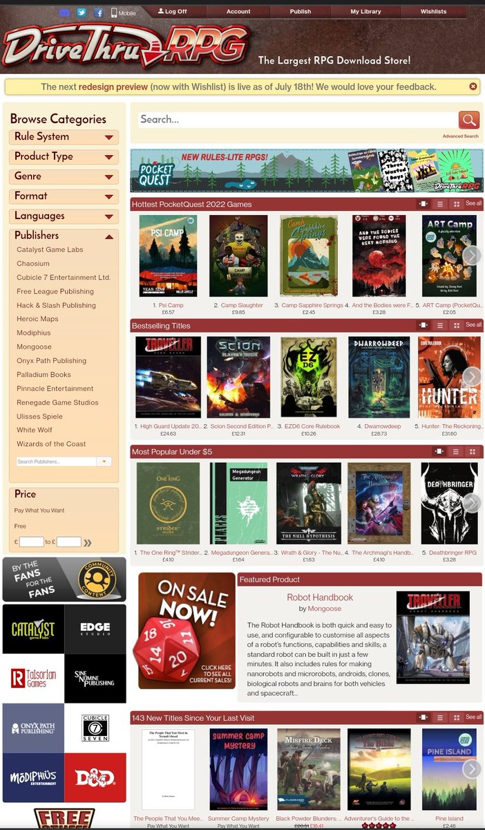 MillietheGM's tweet photo. So errrm, my game is currently in the Hottest #PocketQuest2022 spot on @DriveThruRPG ... I'll be over here trying to work out what emotions to feel! https://t.co/kxFbRDNTi9