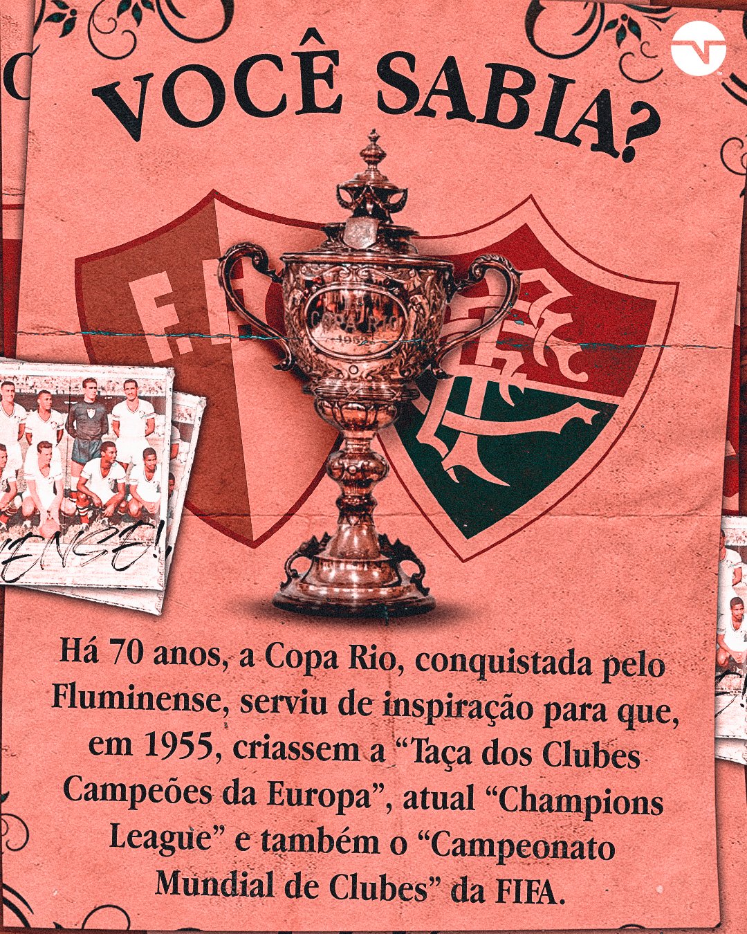 TNT Sports BR on X: 70 ANOS DE UMA TAÇA HISTÓRICA PARA O TRICOLOR! O  @FluminenseFC considera a conquista como um título mundial, apesar de não  ter o reconhecimento oficial da FIFA.