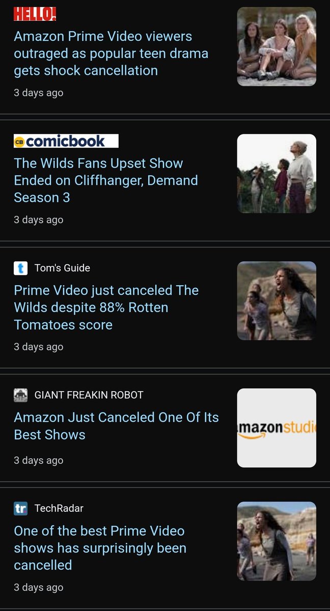 KINGVILLANELLE's tweet photo. these headlines say it all. why the hell was this show cancelled i don't get it. #RenewTheWilds #SaveTheWilds https://t.co/VcUPxg4mj5