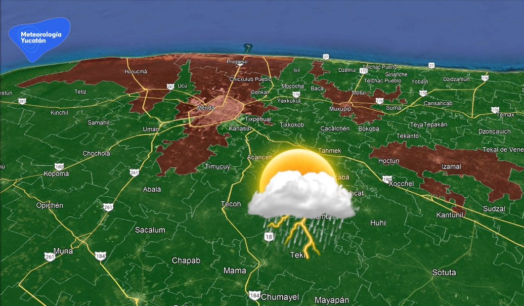 ClimaYucatan's tweet photo. ⛈️Preparense en la zona de #Mérida #Izamal #Motul #Progreso #Hunucmá que en las próximas horas se estarán presentando chubascos y tormentas dispersas.

Amigos cazatormentas, esperamos sus reportes e imagenes. https://t.co/kxt1l6ytz3