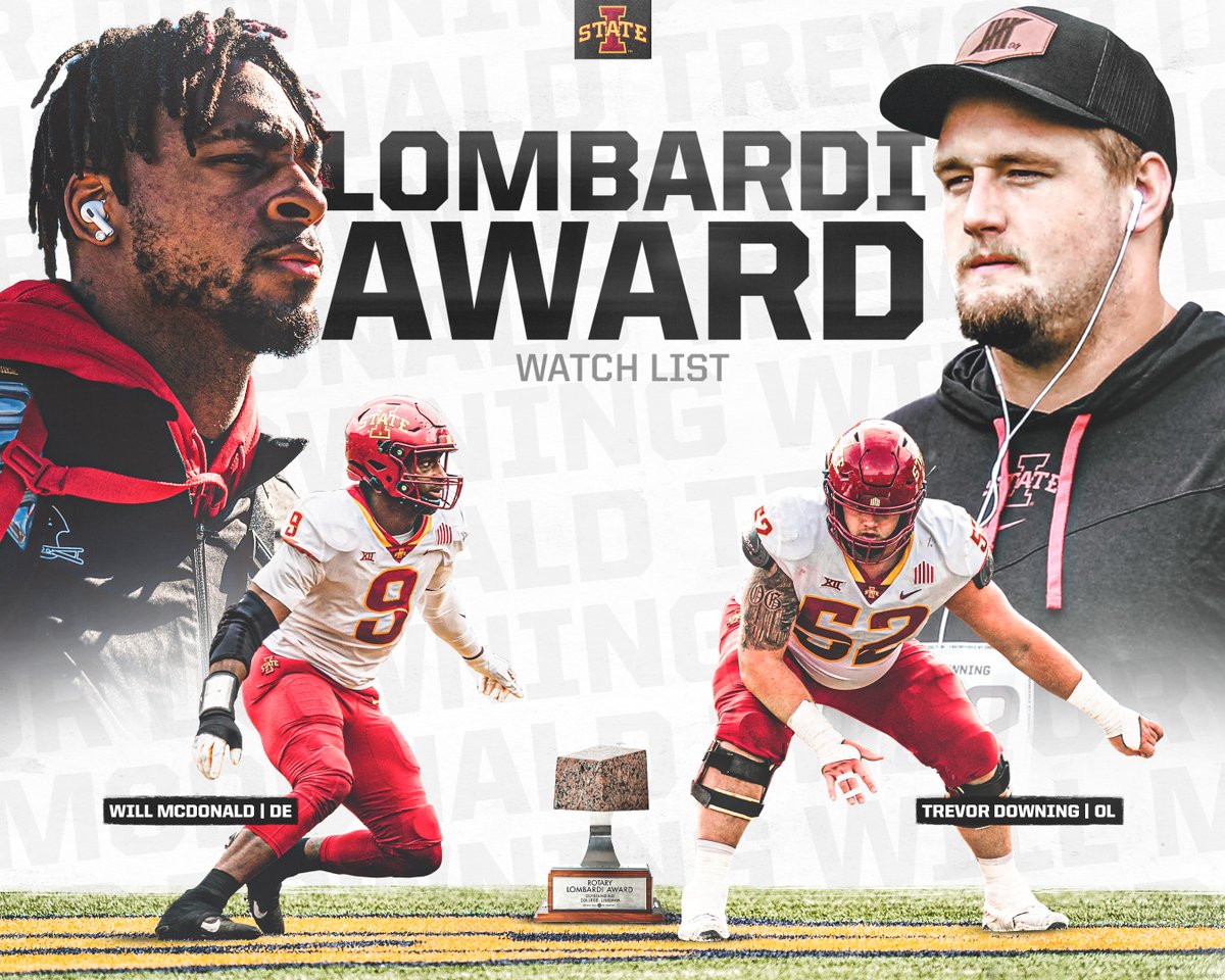 CycloneFB's tweet photo. ✌️ on the Rotary Lombardi list!

@WILL_JUN1OR ✖️ @TrevorDowning

🌪🚨🌪

#Cyclones https://t.co/WxjnFUtCPb