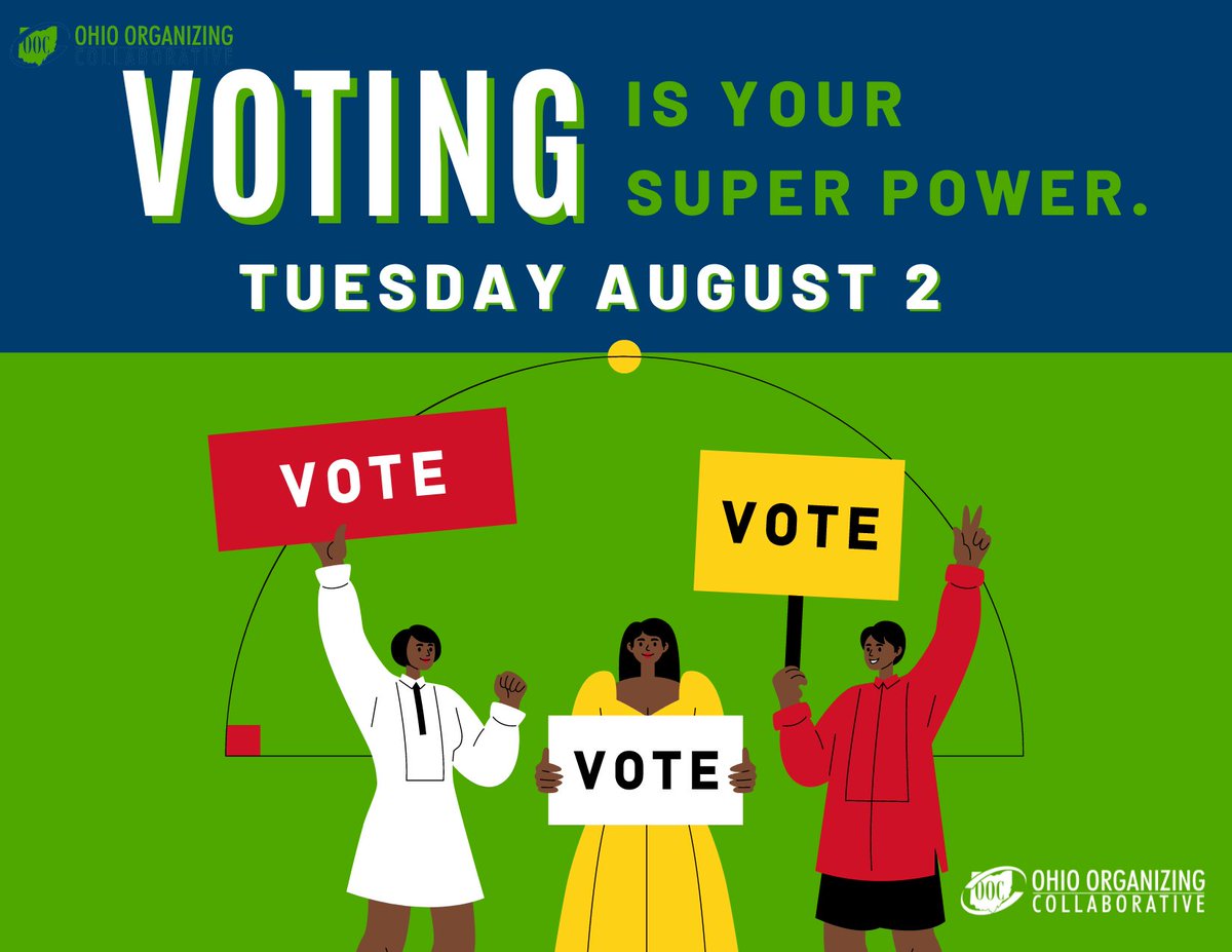 "There's no such thing as a vote that doesn't matter."- Barack Obama. Don’t forget to vote in Ohio’s special primary on Tuesday, August 2! Check out VoteOhio.gov to make sure your voter registration is up to date, or for your nearest polling location. See you there!