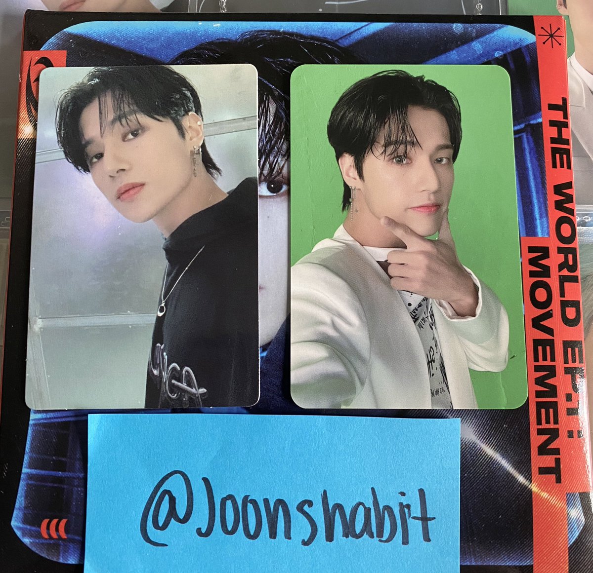 joonshabit's tweet photo. WTT / want to trade ! Ateez 
•FROM: new world ep 1 movement (digipack ver.)

•HAVE: wooyoung hello82 digipack pc x2 and wooyoung hello 82 instore POB x2

•WANT: mingi!, hongjoong, seonghwa or san equivalent 

USA ONLY
DM ME https://t.co/tp8D6VH2DE