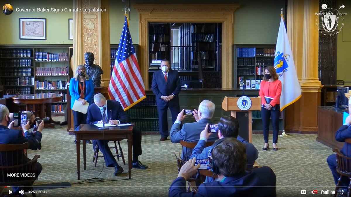 ConserveMA's tweet photo. Please sign the #ClimateBill @MassGovernor. Thanks to leadership by you, @jeffroy &amp; @senatorbarrett, MA is a national model on climate change policy. Let’s do an instant replay of bill signing (pictured - 2021 Next Gen) to ensure your legacy &amp; help achieve our goals. #MApoli https://t.co/3NVKkz5WTC