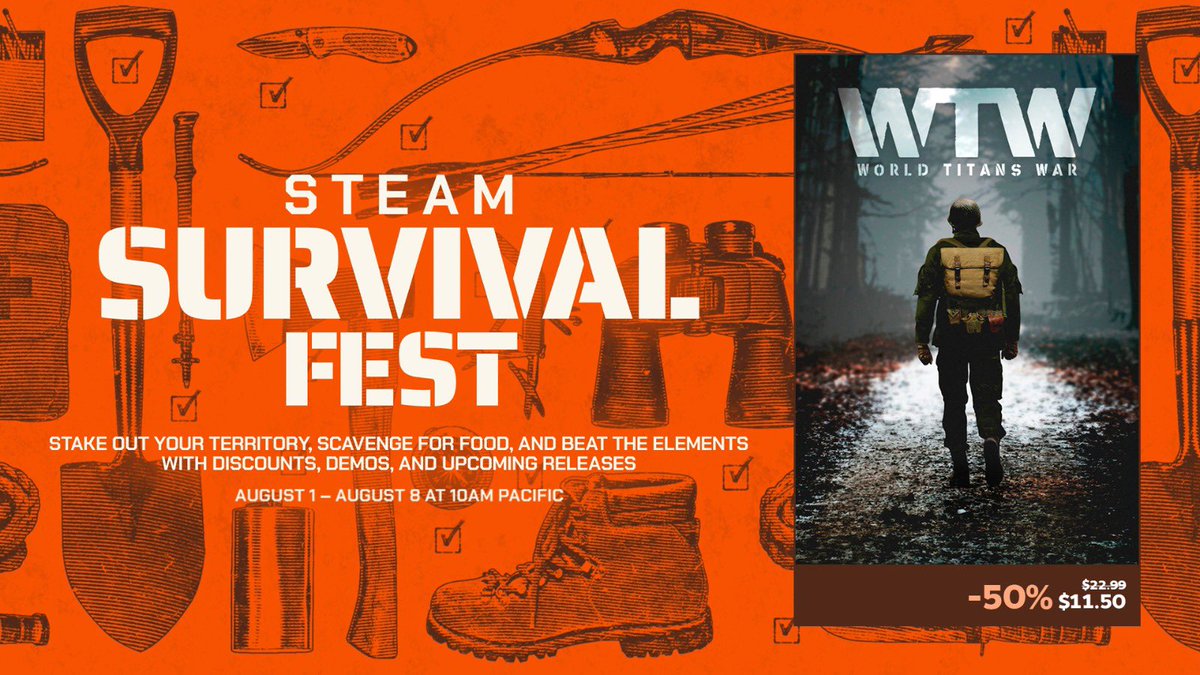 worldtitanswar's tweet photo. We already have it! STEAM SURVIVAL FEST😍🔥
From today since 8 of august on Steam🙌🏻
#SteamSurvivalFest #SteamDeals
#Steam #worldtitanswar #summer #wtw #survivalmode #shootergames #openworldgames https://t.co/m6NJZIyNlp