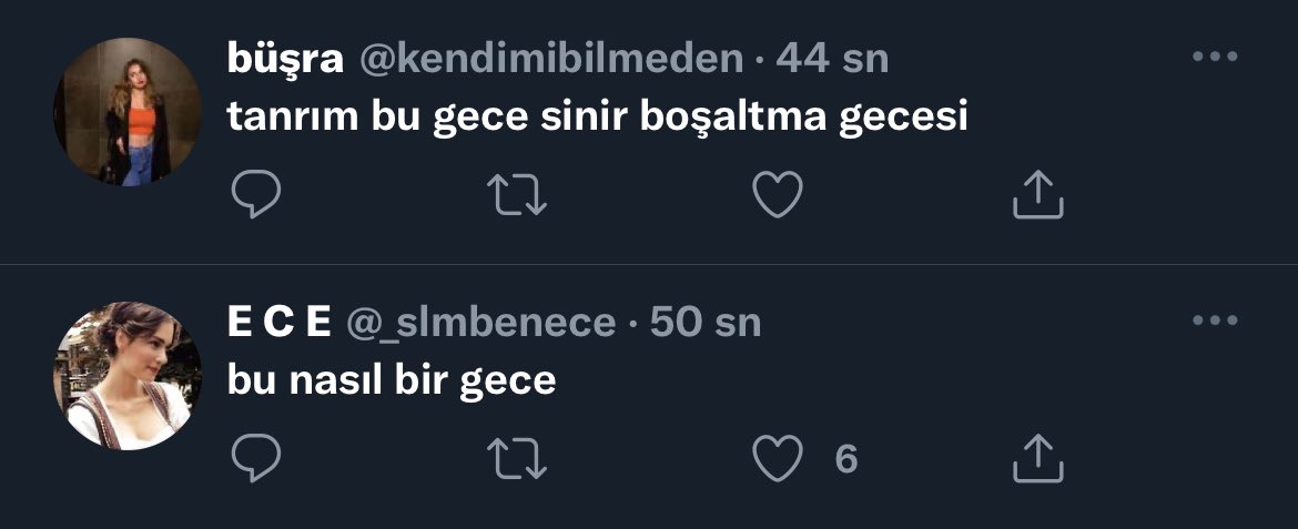 Sinir boşaltma gecesiymiş :) 
@_slmbenece