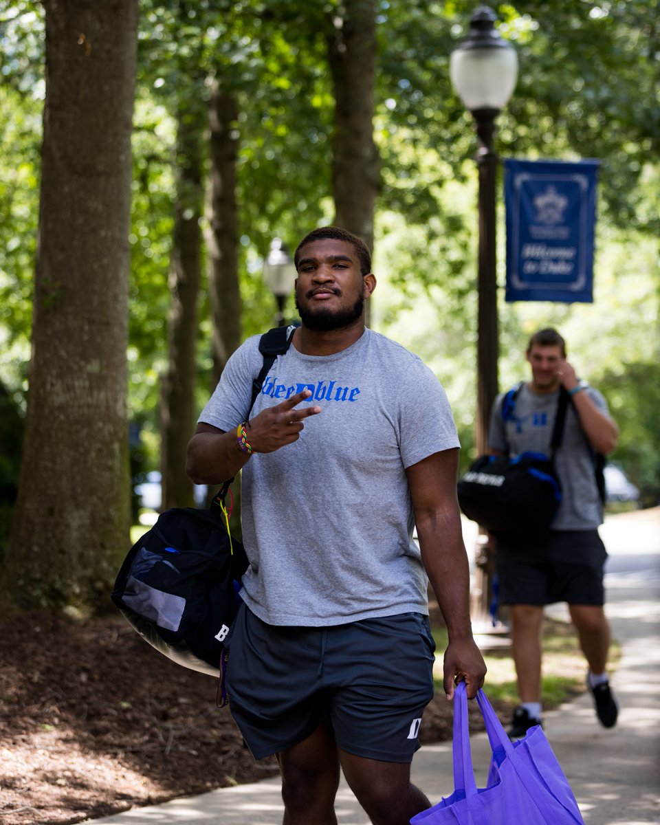 DukeFOOTBALL's tweet photo. Camp is officially here! 😈 https://t.co/CPn1XDoerN