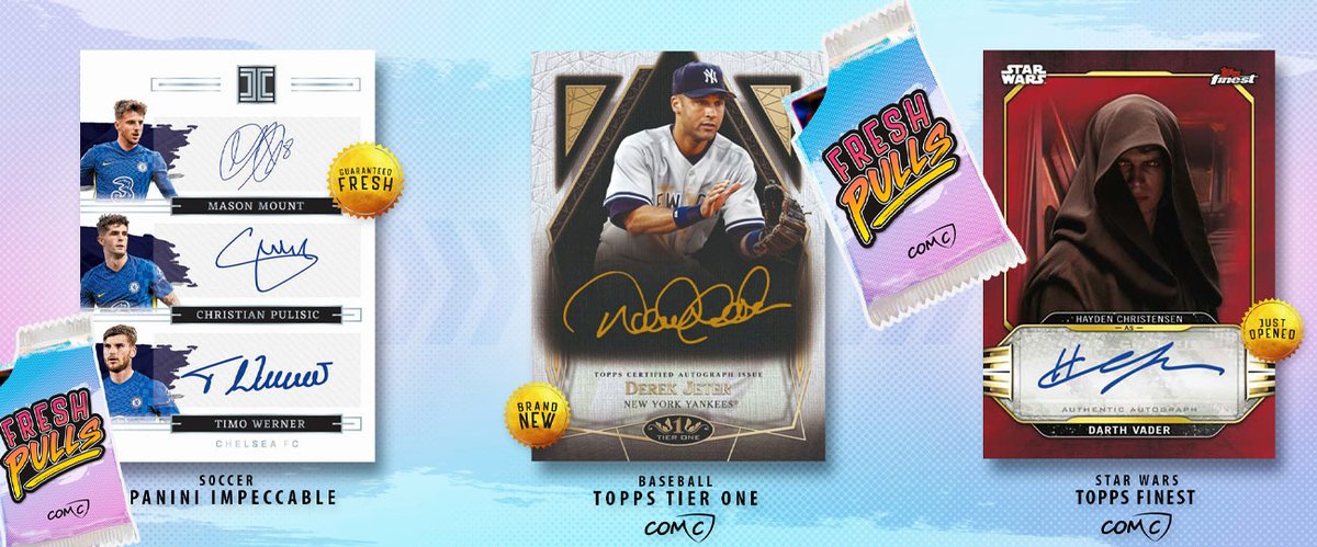 CheckOutMyCards's tweet photo. Check out some of the sets immediately eligible for COMC Fresh Pulls. Cards received within 90 days of their hobby release automatically get 50% off in your submission! π₯
For full details check out the COMC Fresh Pulls Blog: https://t.co/NGG3CXsdnL
#comc #freshpulls #topps https://t.co/NJzkz30z5Y