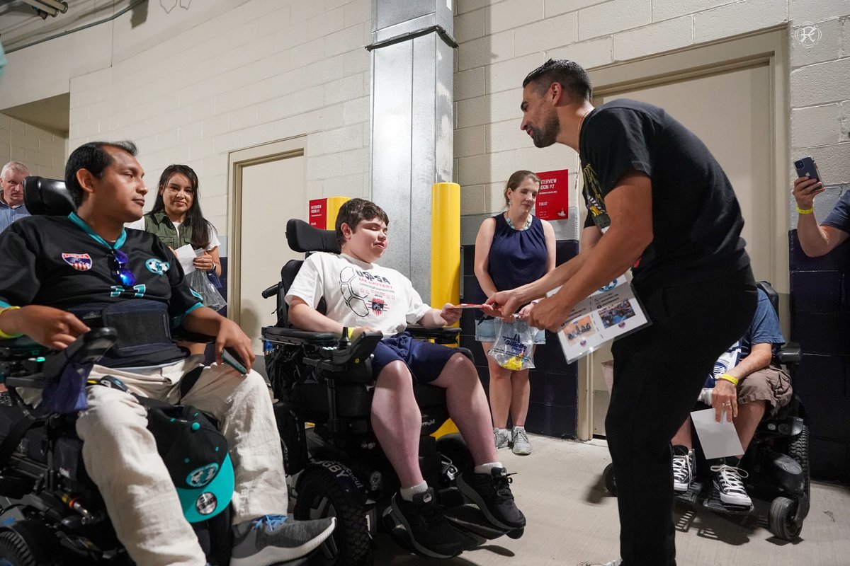 Following the match on Saturday, <a href="/SLletget/">Da Boy</a> met with members of the Boston Brakers. Power wheelchair soccer team made of men and women from the Boston area.