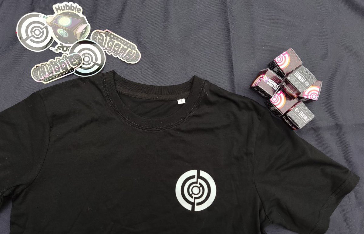 HubbleExchange's tweet photo. 🚨Merch Giveaway Alert 🚨

To celebrate the release of Hubble Exchange’s launch date, 20 lucky Hubblers will get a HubbleBox. 

What’s included? 🎁 

👕 Hubble t-shirt
🤪 Stickers
🍵 Delicious HubbleTea

Retweet and follow to participate! https://t.co/aPJsseSrr0