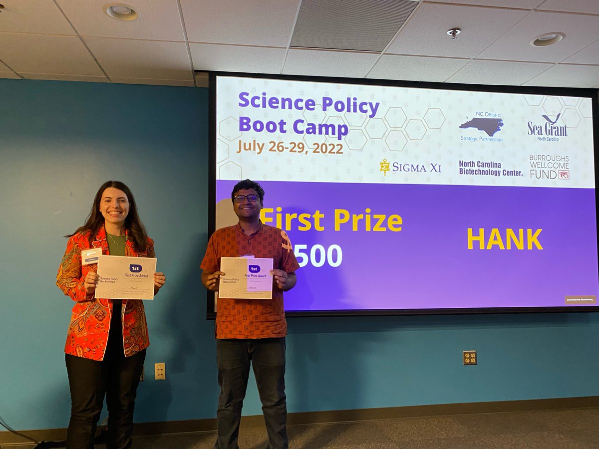📣#Rockstar <a href="/ncstatemse/">NC State Materials Science and Engineering</a> Ph.D. <a href="/alexhsain/">Alex Hsain</a> won 1st place and a cash award at the <a href="/SigmaXiSociety/">SigmaXi</a> hack-a-thon, a career event for scientists in branches of <a href="/NCdotGov/">North Carolina</a>. Team HANK envisioned a portal for future NC biz owners using <a href="/NCCommerce/">N.C. Commerce</a> data. Learn more at sigmaxi.org/meetings-event…