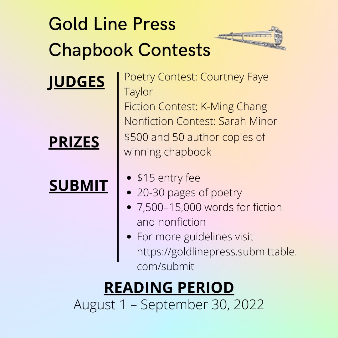 Gold Line Press on Twitter "We're excited to announce our 2022