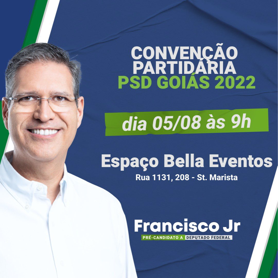 franciscojr_go's tweet image. Dia 5 será um grande encontro para oficializarmos a nossa campanha! Vamos juntos! Conto com você! 🫱🏻‍🫲🏽