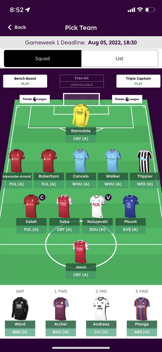 FPL_Greyhound's tweet photo. @FPL_Harry Happy to switch any of the 8mil mids. 1 mil in the bank to move one of them to Bowen in next couple of weeks. https://t.co/g3Nx0wDHXy