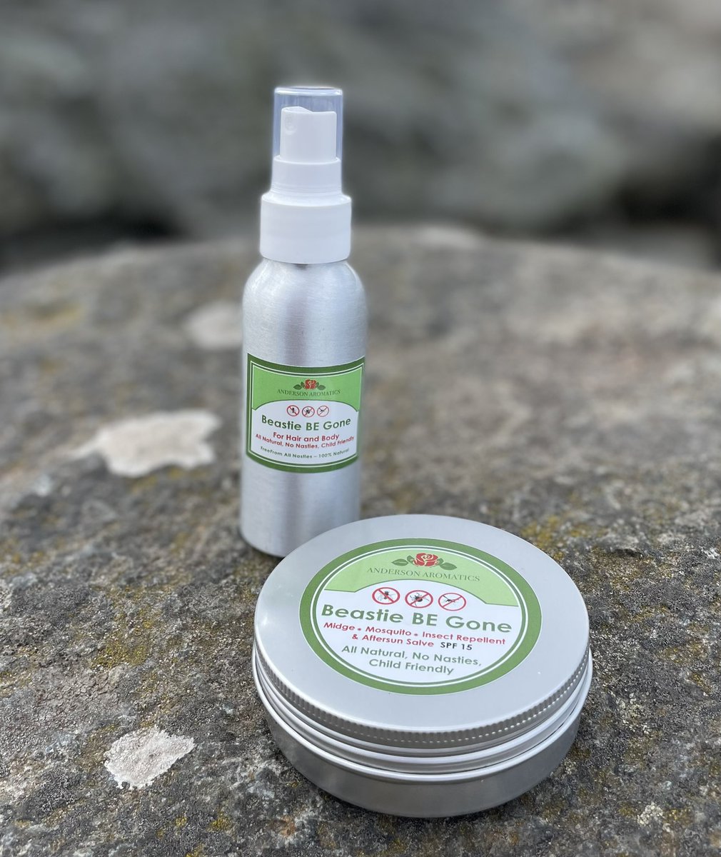 tracygoesout's tweet photo. #gifted 
Its midge season and we are heading off to the west coast next weekend so just getting prepared. Thanks to @AnderAromatics for sending us some of their new Beastie Be Gone spray along with a fresh tub of balm! #midge #wildcamping #outdoors #scotland #campervanlife https://t.co/DKOaF5wKFm