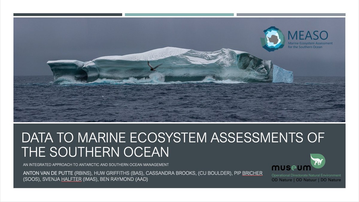 BiodiversityAQ's tweet photo. Presenting key messages from our paper "Data to marine ecosystem assessments of the Southern Ocean" #SCAR2022 #MEASO
read the full paper here
https://t.co/ttMYefHs2W
Thanks to the contributors
@svenja_halfter @griffiths_huw @cassandrafish @SOOSocean https://t.co/I2TTLuuh4M