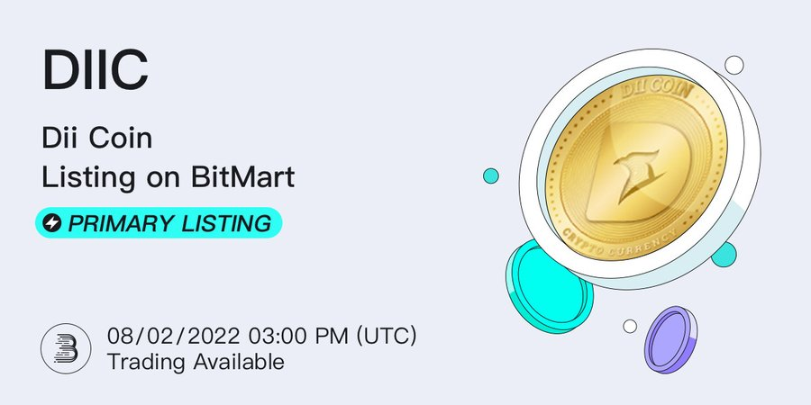 Coin : DIIC
Info : <a href="/DiiCoin/">DII COIN</a>
Exchange : Bitmart.com/en?r=3U5nut
$DIIC #cryptocurrency
