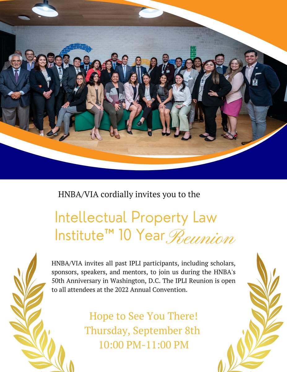 You're Invited! IPLI Reunion at AC2022 - mailchi.mp/hnba/youre-inv…