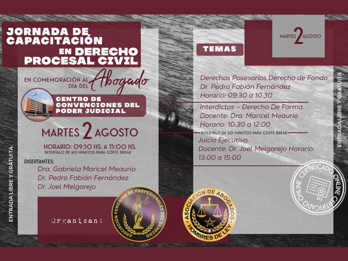 ABOGADOS AGENDAR ⚖📅🕙✍ | Jornada de Capacitación en Derecho Procesal Civil en Ciudad del Este

Más detalles en 👉🤳 bit.ly/3bqOzAk

#derechoprocesalcivil #APrioriPY #Apriori