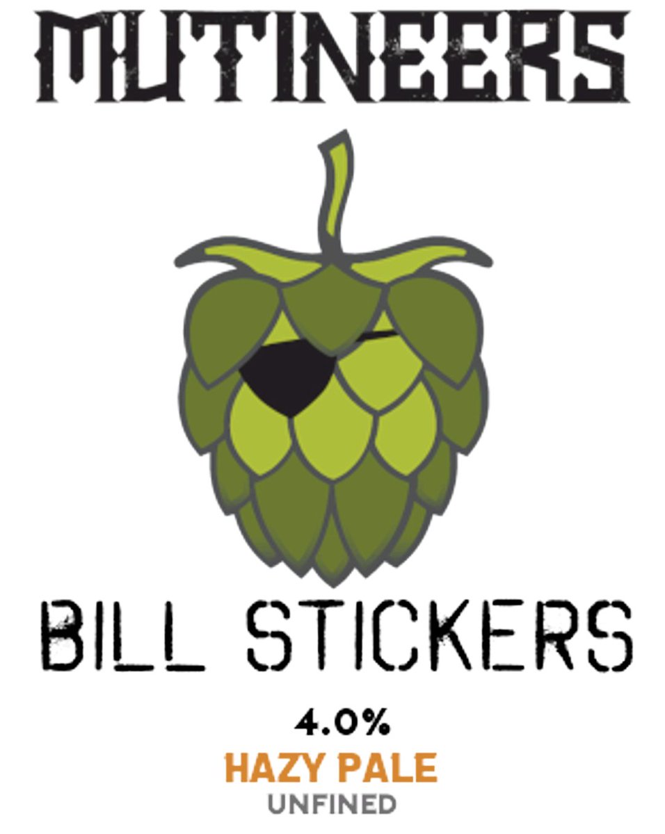 Fresh new beer in cask now pouring at The Cockpit in Chislehurst! 
Bill Stickers, 4% Hazy Pale!