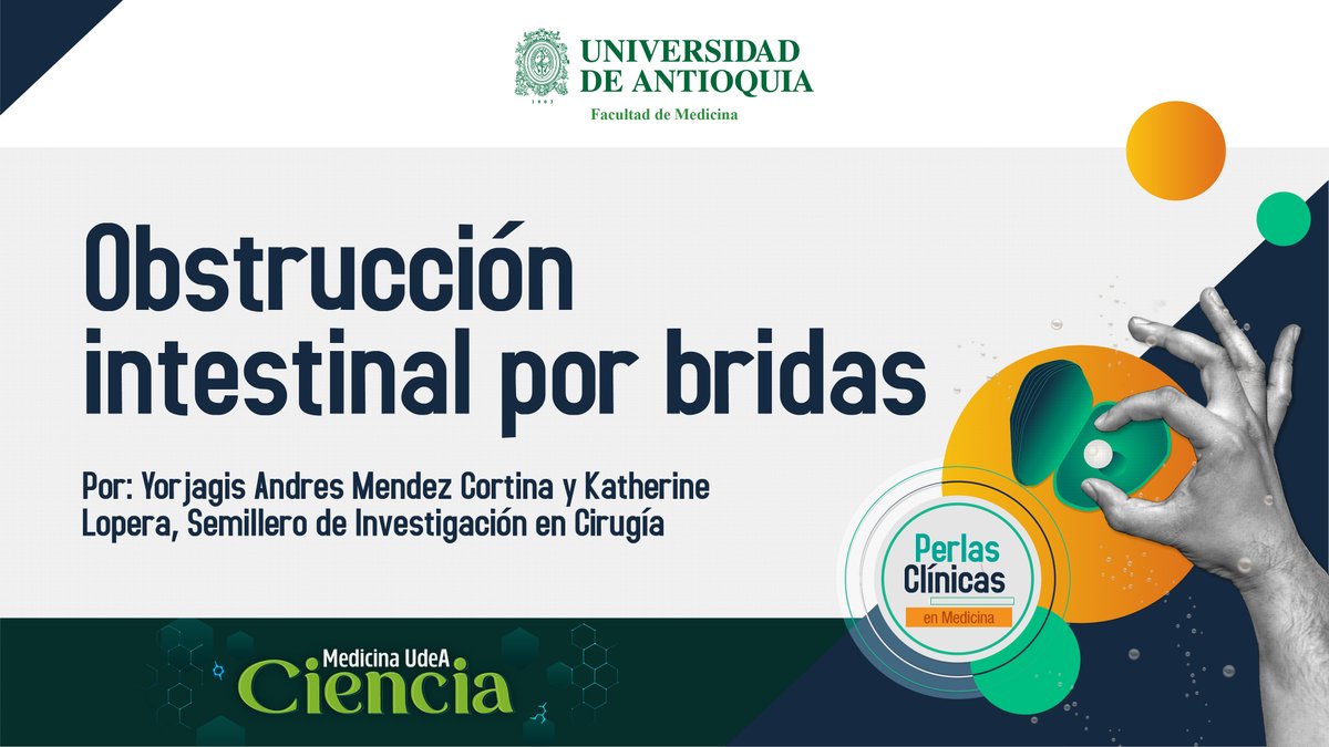 MedUdeACiencia's tweet photo. #PerlasClínicasUdeA | Obstrucción intestinal por bridas
⬇️Accede al artículo para conocer más: https://t.co/PTvlRJykLY
#DolorAbdominal #Peritoneo #PerlasClínicas https://t.co/RNFtS2l05J