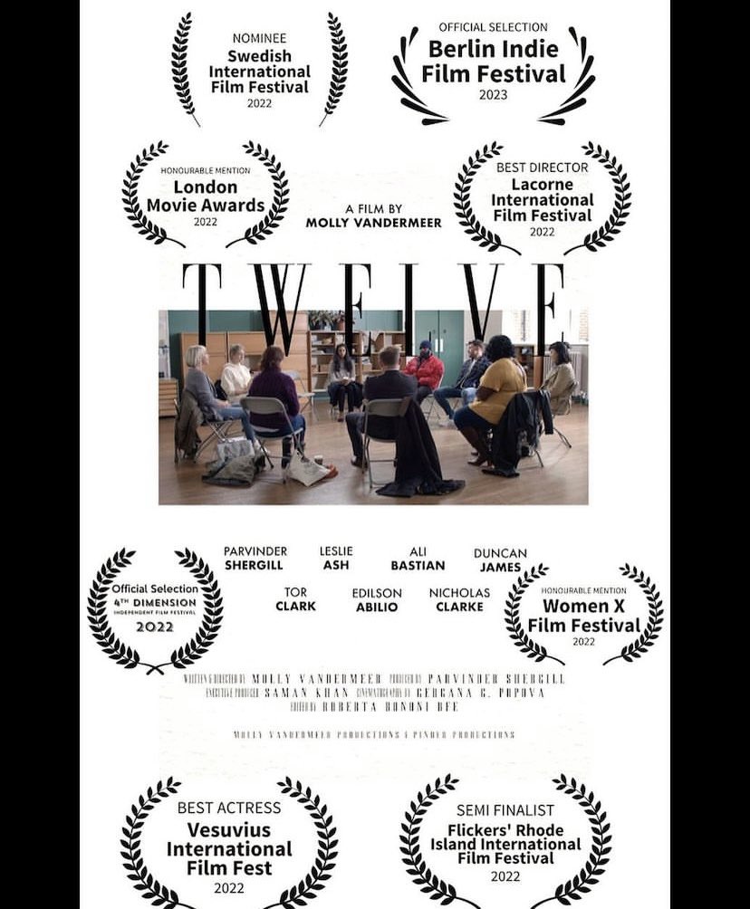 Thank you to the amazing #cast and #crew of TWELVE, it’s currently making waves at the #film #festivals with an incredible diverse storyline about #mentalhealth #eatingdisorders @VandermeerMolly