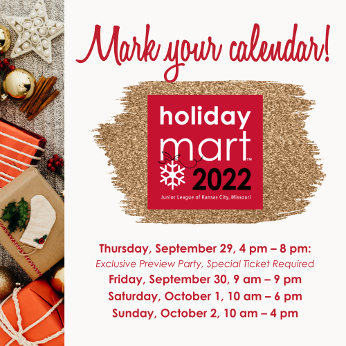 HolidayMartKC's tweet photo. It's happening! Mark your calendar! 🎁🎄🛍️ https://t.co/647tn3pLhn