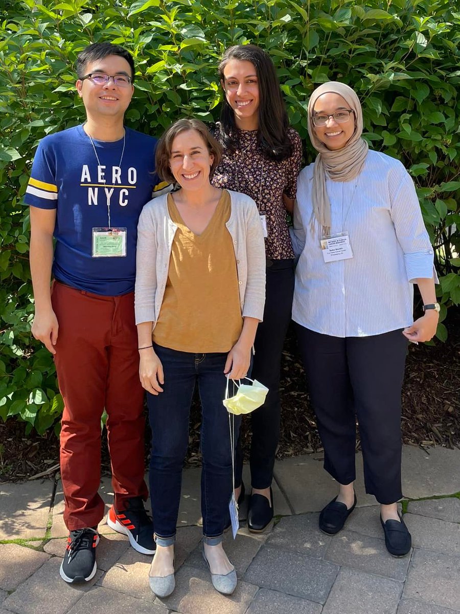 Welcome home from #vailworkshop to three of our fellows--Emily, Ronan, and Aseel--hope you learned a lot and had a nice time catching up with Saba, our recent grad! Looking good guys 👀👓