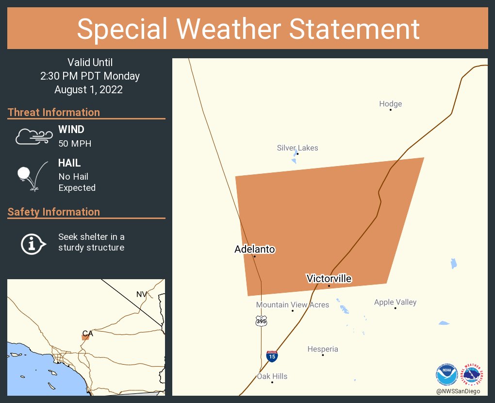 Warning Watch San Diego East County on Twitter "RT NWSSanDiego A