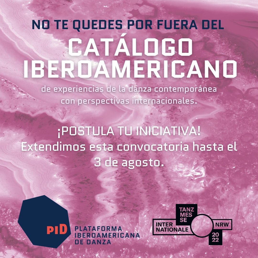 Se extiende este llamado para artistas, compañías, redes, festivales y plataformas de danza contemporánea de Iberoamérica, para postular al 𝐂𝐚𝐭𝐚́𝐥𝐨𝐠𝐨 que será presentado en la <a href="/Tanzmesse/">Tanzmesse</a>  a finales de este mes. 

¡Suma tu voz!
Inscripciones en: bit.ly/CatalogoPIDTan…